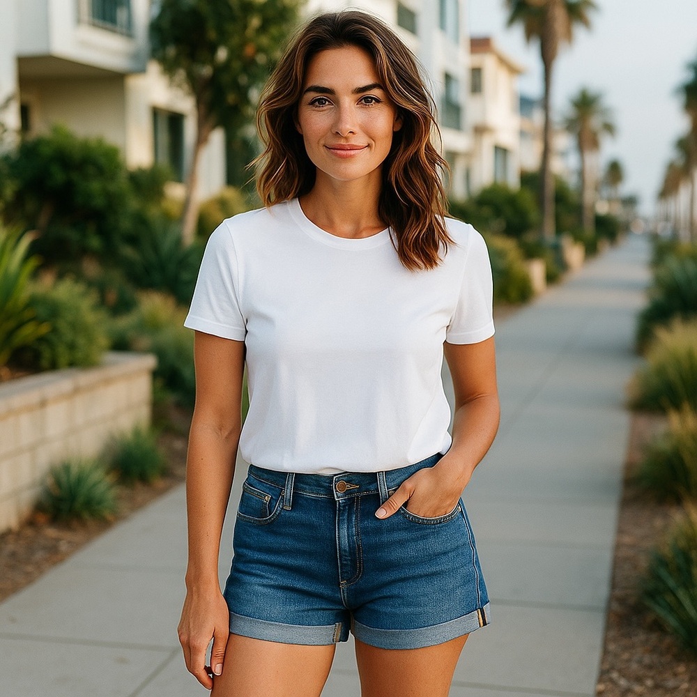 🌸 Old Navy Women’s Light Wash Denim Shorts – Size 0 – Zipper Front – Stretch Fi